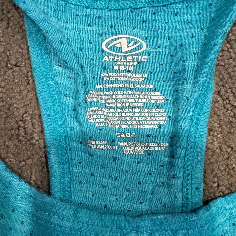 Athletic Works Turquoise Racerback Tank Top - Picture 2 of 6